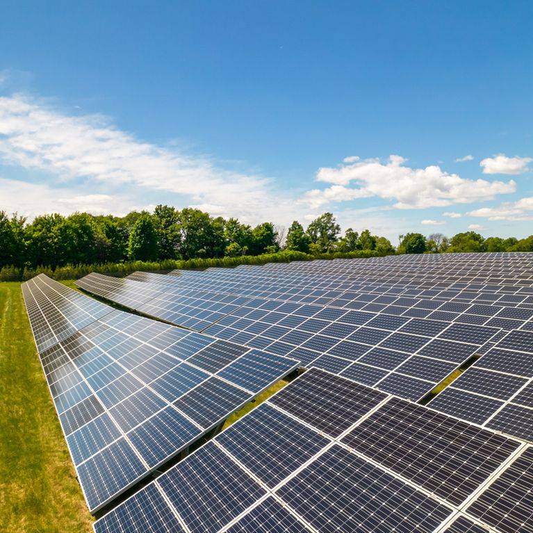 Solar farm photograph