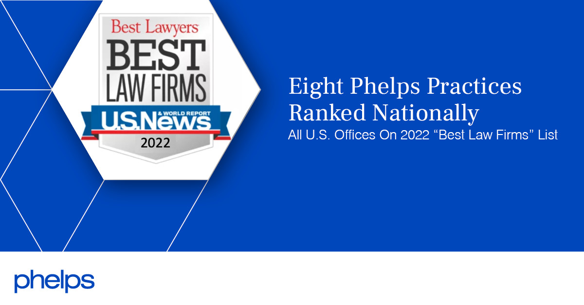 Eight Phelps Practices Ranked Nationally, All U.S. Offices On 2022