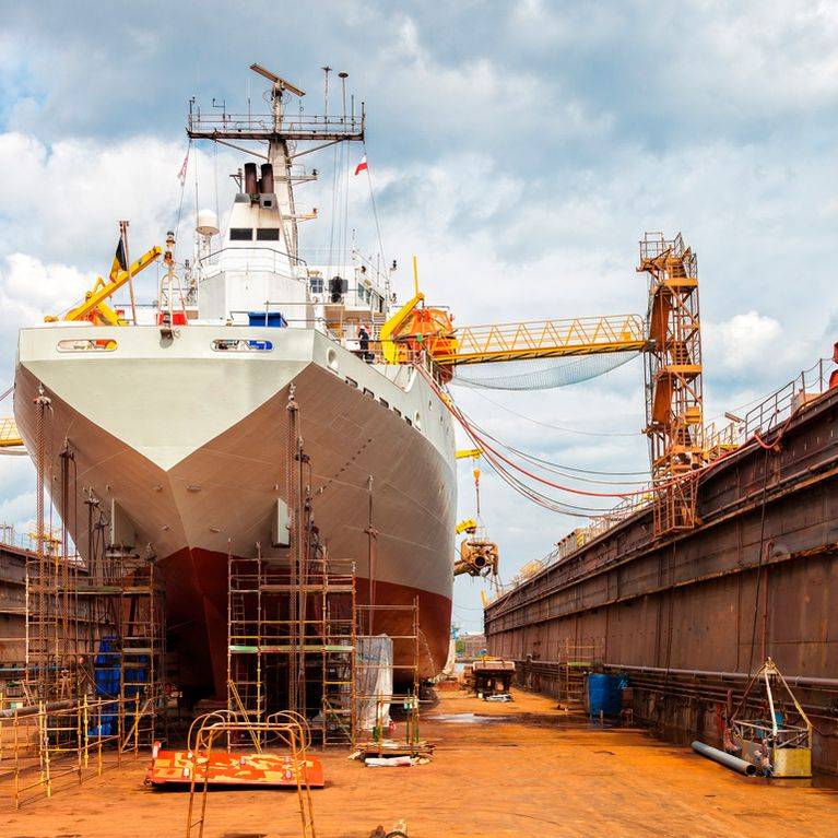Shipbuilding facility photograph