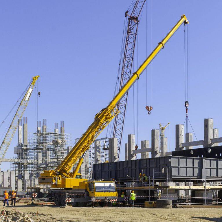 Industrial plant under construction photograph